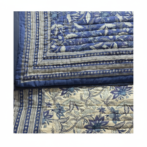 Tendance Handloom Rajasthani Voile BeddingSet Couette À La Main Réversible Razai HandBlock Rajasthani Imprimé Patchwork Chaud Couette - Product Image 1