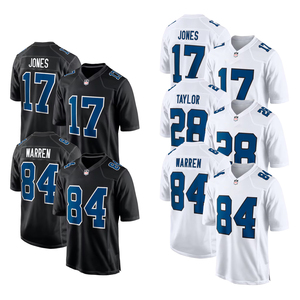 2026 Indianapolis Tundra Beyaz Moda Forması Karbon Siyah Özel Amerikan Futbolu Formaları Dikişli İşlemeli Gençlik Üniformaları - Product Image 1