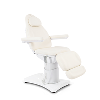 Mobilier de salon de beauté haut de gamme, table de massage entièrement blanche, lit de spa moderne, 3 moteurs électriques, lit de soin du visage et des cils