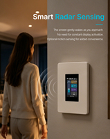 LANBON Tuya Wifi Zigbee Smart Living Wifi Mesh L9 LCD Touch 1 Gang Dimmer Smart Switch Bekerja dengan Alexa & Google Home untuk Villa