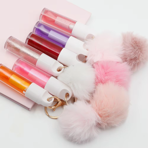 Aceite labial en tubo redondo tipo llavero, brillo labial transparente hidratante y voluminizador portátil, cuidado labial nutritivo, venta al por mayor de marca privada - Product Image 3
