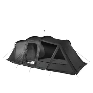 Ewinsun Waterproof Nylon Material Black Outdoor Tunnel Tent 4 Persons Camping