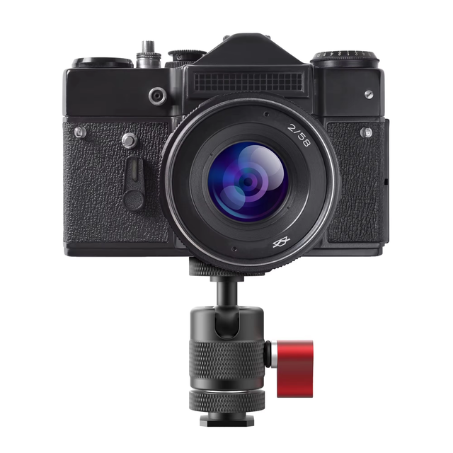 Custom Logo/Packaging Available:360 Rotation Hot Shoe Mini Ball Head Gimbal 1/4 Screw Mount for GoPro Hero 13 12 Insta360 DJI