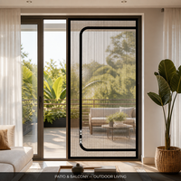 Moustiquaire de porte zippée moderne personnalisable, rideau en maille plissée en U, anti-insectes, imperméable, pour salle de bain et hôtel