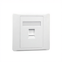 Panel Jaringan RJ45 Soket Ethernet Dinding Tipe DIMAN 1 Port Cat6 UTP Putih 86x86mm, Garansi 1 Tahun, Untuk Kegunaan Telekomunikasi