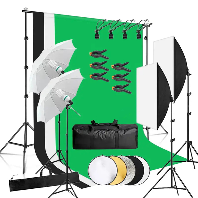 50W LED Light Magicline 5500K Photography Portrait Shooting Flash Studio Triopo Set