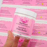 Etiquetas Adhesivas Personalizadas con Logotipo Privado para Productos Cosméticos, Etiquetas Impermeables para Botellas y Frascos de Manteca Corporal