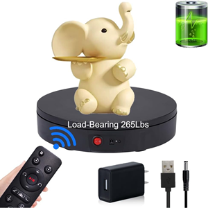 360 có động cơ xoay hiển thị đứng, điều khiển từ xa (màu đen/11.8inch/265 lbs tải/có thể sạc lại) - Product Image 2