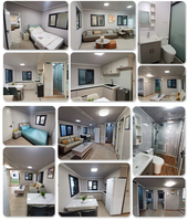 Maison mobile en conteneur de 20 pieds, deux chambres, préfabriquée, extensible, avec remorque, maison préfabriquée