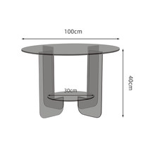 Table basse moderne en acrylique transparent de style italien, luxe léger, minimaliste, crème, pour salon, petit appartement