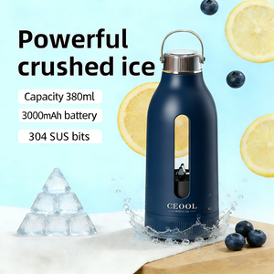 Mini-<span class=keywords><strong>blender</strong></span> USB rechargeable pour smoothies, appareil de cuisine à faible bruit, bouteille Joyshaker - Product Image 3