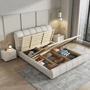 <span class=keywords><strong>Lit</strong></span> double moderne minimaliste écologique, chambre principale, luxe léger, petit appartement, rangement, cadre en <span class=keywords><strong>bois</strong></span>, <span class=keywords><strong>lit</strong></span> king-size, <span class=keywords><strong>lit</strong></span> queen-size - Product Image 6