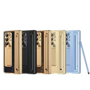 Coque de Protection Intégrale en Cuir et Métal avec Stylet et Film Trempé pour <span class=keywords><strong>Samsung</strong></span> Z Fold 6, Compatible Z Fold 6 5 4 3 - Product Image 2