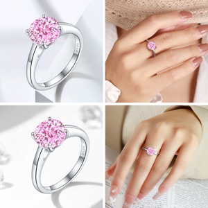 Joyería fina, joyería de plata 925, anillo de dedo, joyería chapada <span class=keywords><strong>en</strong></span> <span class=keywords><strong>rodio</strong></span> para mujer, bisutería sin deslustre para boda, fiesta de compromiso - Product Image 3