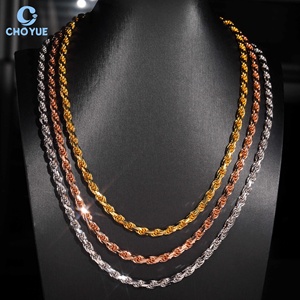 Precio al por mayor Cadena cubana de moissanita de plata de ley 925 chapada en oro de 18K de 6mm, Collar de moda, Joyería para fiesta, Regalo - Product Image 4