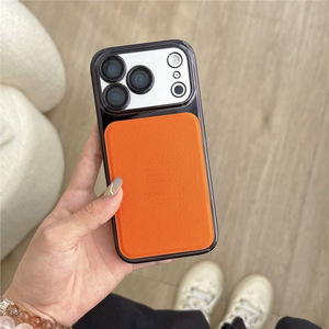 Funda Ultrafina de Cuero para iPhone 17 Pro Max, Protectora y Resistente a Impactos, en Colores Marrón, Naranja, Blanco, Negro y Gris - Product Image 3