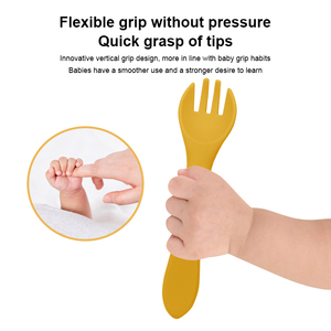 Logo personnalisé pour enfants bol à ventouse avec cuillère et fourchette <span class=keywords><strong>caoutchouc</strong></span> sevrer vaisselle en <span class=keywords><strong>silicone</strong></span> bavoir gobelet enfants salle à manger bébé alimentation ensemble - Product Image 4