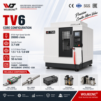 Centre d'usinage CNC de qualité industrielle Wojie TV6 avec guide linéaire et moteur de broche de 3,7 kW pour le perçage de pièces métalliques