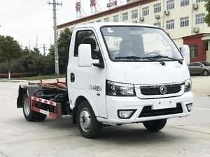 Camión de basura Dongfeng Mini con brazo de gancho hidráulico, camión de basura con gancho desmontable, contenedor desmontable de 113HP para transferencia de basura - Product Image 1
