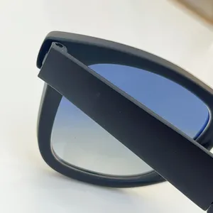 Occhiali da Sole da <span class=keywords><strong>Uomo</strong></span> in Acetato di Alta Qualità, Montatura Nera Opaca di Lusso, Protezione UV400, Occhiali Casual e da Guida - Product Image 5