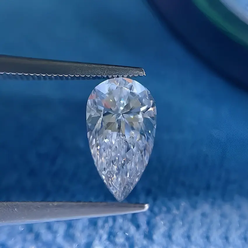 Diamante de pera cultivada en laboratorio de 4 quilates Diamante cultivado en laboratorio para anillo de compromiso