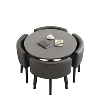 Petit ensemble de table à manger avec banc, ensemble de salle à manger formel pour hôtel, table et chaises simples, cuisine et restaurant modernes