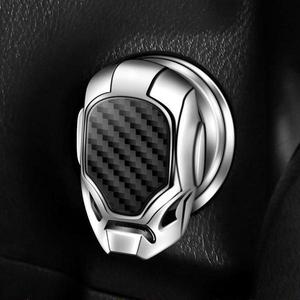 Iron Man Carbon Fiber Start Stop Cover Interior <strong>Engine</strong> Ignition Push Button Cover for Different Car Brands Interior Accessories - Product Image 1