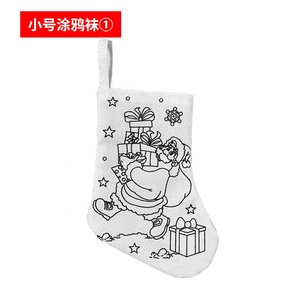 Calcetines Navideños para Colorear, Personalizados, Bolsa <span class=keywords><strong>de</strong></span> Regalo para Niños, Decoración Navideña, Santa Claus - Product Image 6