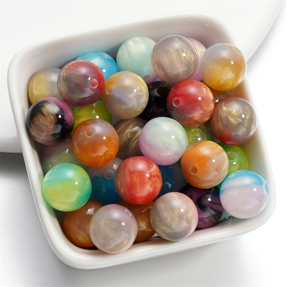Mélange de couleurs aléatoire, perles nuage bicolores
