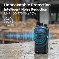 KENEARD KE868 Talkie-walkie analogique haute puissance 10W, étanche IP67, UHF 400-470MHz, appairage de fréquence à une touche pour la construction