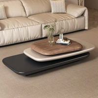 Table basse flottante rotative en galets, style minimaliste italien moderne et luxueux, table d'appoint créative pour petit salon