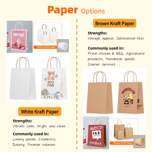 Best Sellers Recyclable Paper Bag Easter Christmas Paper Bag Restaurant Kraft Paper Bag With Handles - Product Image 3