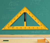 Outil de géométrie 5 jeux d'outils de dessin clairs Rapporteur de mathématiques Échelle triangulaire Règle Math Classe Enseignement Ensemble de mesure