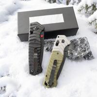 Couteau de poche tactique pliable G10, lame en acier D2, camping, défense personnelle, survie, EDC