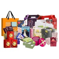 Dossiers en papier couché imprimés avec logo personnalisé et finition vernie, boîtes d'emballage recyclables pour outils de maquillage et rouges à lèvres