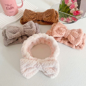 Diademas rosas de spa para lavarse la cara mujeres banda para el cabello facial maquillaje diademas para mujeres - Product Image 3