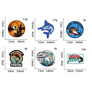 Patch thermocollant brodé en PVC et feutre, série Pêcheur, motif Poisson Épée 'La Pêche Me Fait du Plaisir', pour vêtements d'extérieur et décoration de chapeaux - Product Image 2