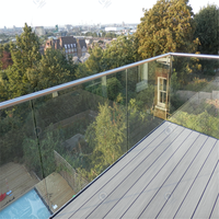 Balustrades en verre sans cadre Prima Modern Villa, clôture de balcon extérieur en aluminium, système de profilés en U, rampes d'escalier