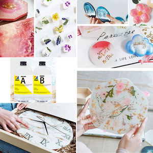 שרף אפוקסי קריסטל ברור לא צהוב בועה תערובת קלה 1:1 הליהוק ציפוי עבור תכשיטים diy עושה אמנות resina אמנות צלולים - Product Image 5