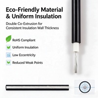 Fil en silicone double isolation 3KV 5KV haute tension 200 ℃   Câble en cuivre étamé résistant à la chaleur pour l'éclairage LED, l'industrie des moteurs et des fils électriques