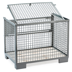 Logistics Container Nested And Folded Solid Steel Turnover Storage Pallet Rack