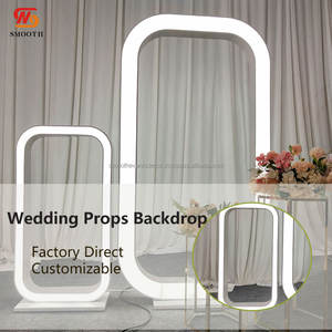 Nouvelle conception élégante de toile de fond rectangulaire blanche à LED pour la décoration de mariage - Product Image 2