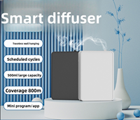 Diffuseur de parfum mural ultra-plat à brancher 500 ml 500-800 m³ USB 6V compatible Bluetooth application 5 minuteurs sans perçage hôtel OEM gris blanc