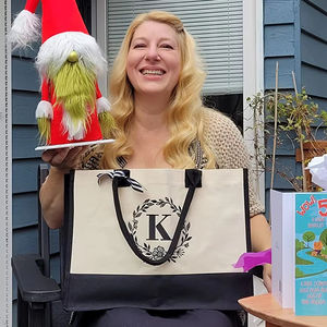 Bolso grande de lona pesada, bolso de mano de yute para mujer, bolso de mano inicial, regalos de cumpleaños <span class=keywords><strong>personalizados</strong></span> para madre, bolso de boda para novia - Product Image 1