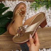 Nouvelle Arrivée, Meilleures Ventes : Sandales d'extérieur pour femmes, grande taille, nouveau design, à talon compensé, bout ouvert, dessus en PU, semelle extérieure en EVA, pour l'été