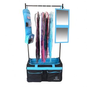 Échantillon gratuit : Sac de voyage robuste et élégant pour la danse, avec roulettes, grande capacité, pour vêtements de scène, avec tringle de transport - Product Image 3