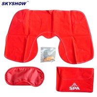 Ensemble de voyage portable de haute qualité accessoires repose-cou oreiller masque oculaire et bouchon d'oreille pour voyage