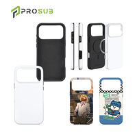 Coque de téléphone Prosub 3D magnétique en TPU+PC pour 17 Pro Max, écologique, antichoc, 2-en-1, mat/brillant, DIY