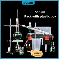 Kit d'Appareils de Distillation en Verre pour Huiles Essentielles, Ensemble de Verres de Laboratoire pour Étudiants avec Accessoires Complets