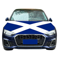 Vente en gros : Nouvelle housse de capot de voiture personnalisée avec drapeau écossais et tissus élastiques lavables, bannière de capot de voiture